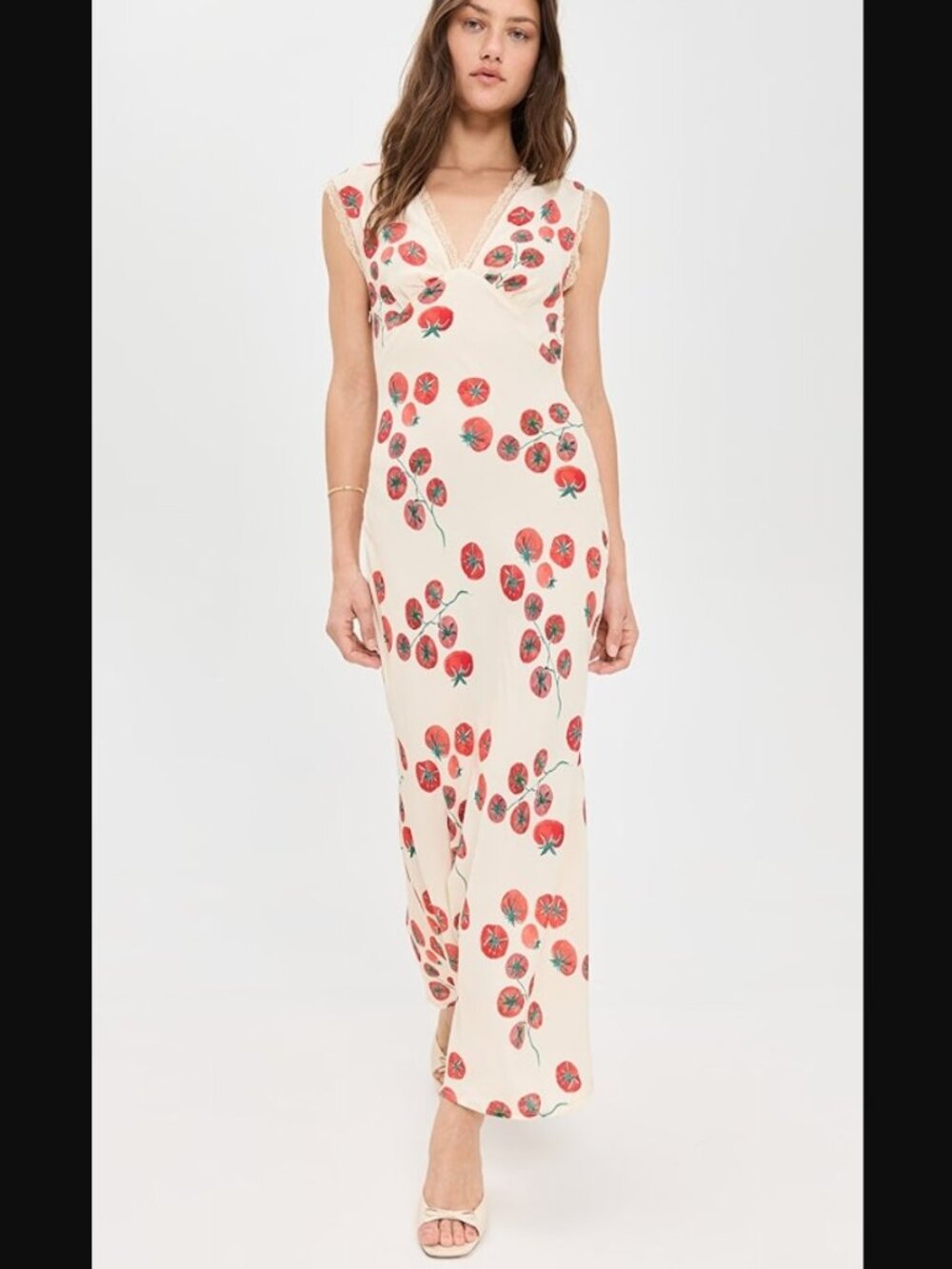 Vrg grl tomato print bias dress